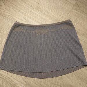 Tank Air Lotus Cashmere Mini Skirt silver mink